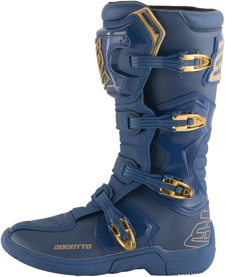 Bogotto MX-5 Motocross Stiefel, blau/gold, 43, 43 EU