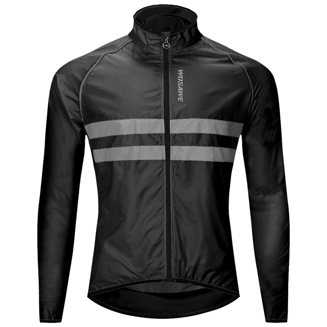 WOSAWE Herren Damen Fahrradjacke Leicht Atmungsaktiv Reflektierende Radweste Winddicht Sportbekleidu