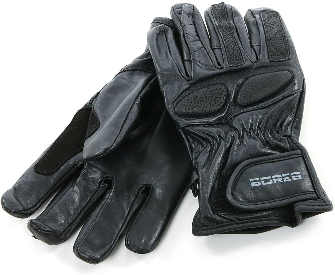 Bores DRIVER Motorradhandschuhe, Rindsleder, Schwarz, Grösse 12.0