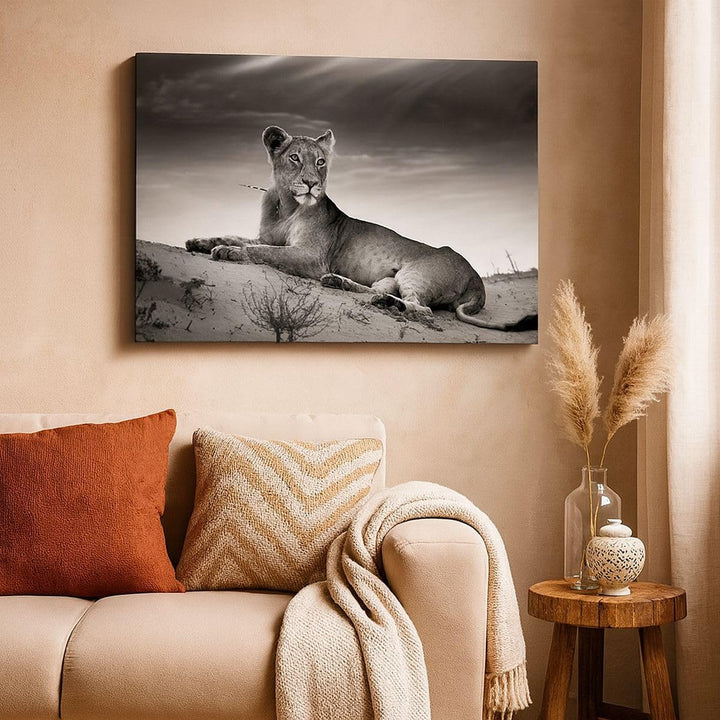 Bilder auf Leinwand 100x70cm Leinwandbild Tierwelt weiblich katze Tier Gross Wanddeko Bild Schlafzim