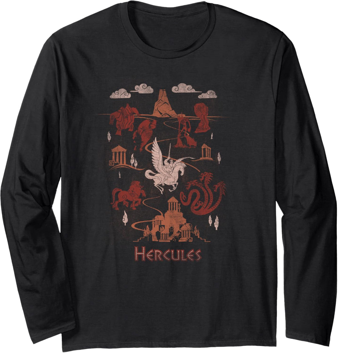 Disney Hercules Titan Map Langarmshirt