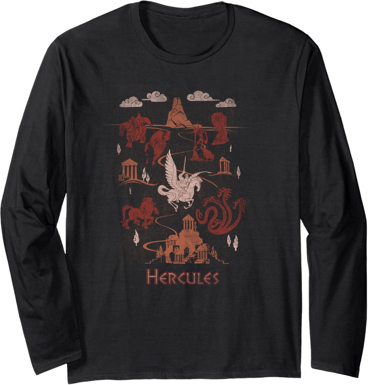 Disney Hercules Titan Map Langarmshirt
