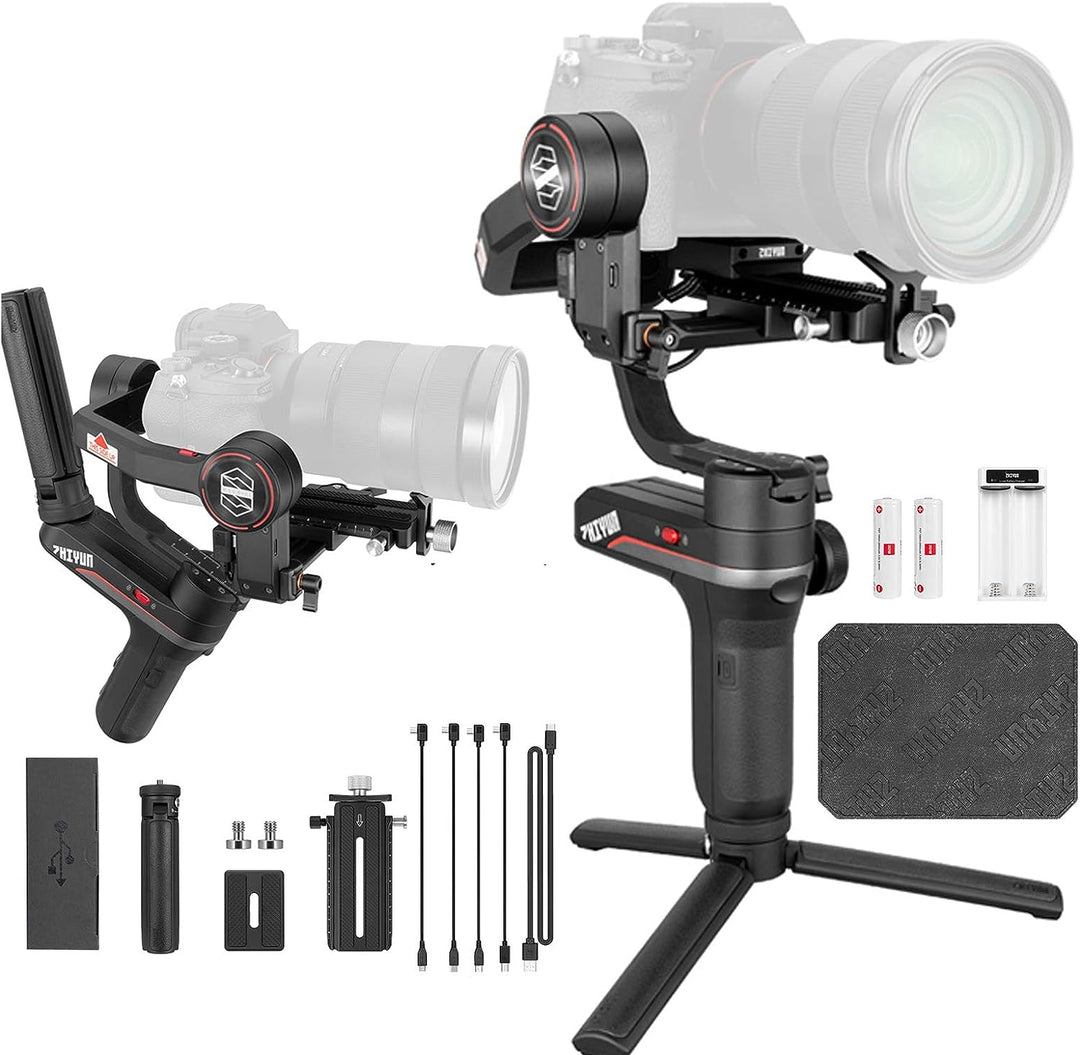 Zhiyun WEEBILL S Handflächenstabilisator mit 3 Achsen für spiegellose Kameras, Smartphone, 300 % ver