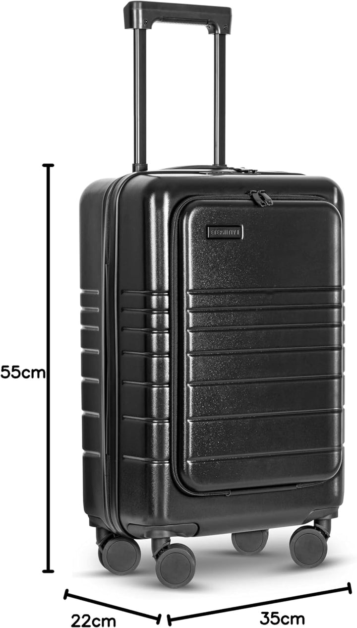 ETERNITIVE - Koffer I Reisekoffer aus ABS I Rollkoffer I Reisetrolley Leicht mit Doppelrollen 360° I