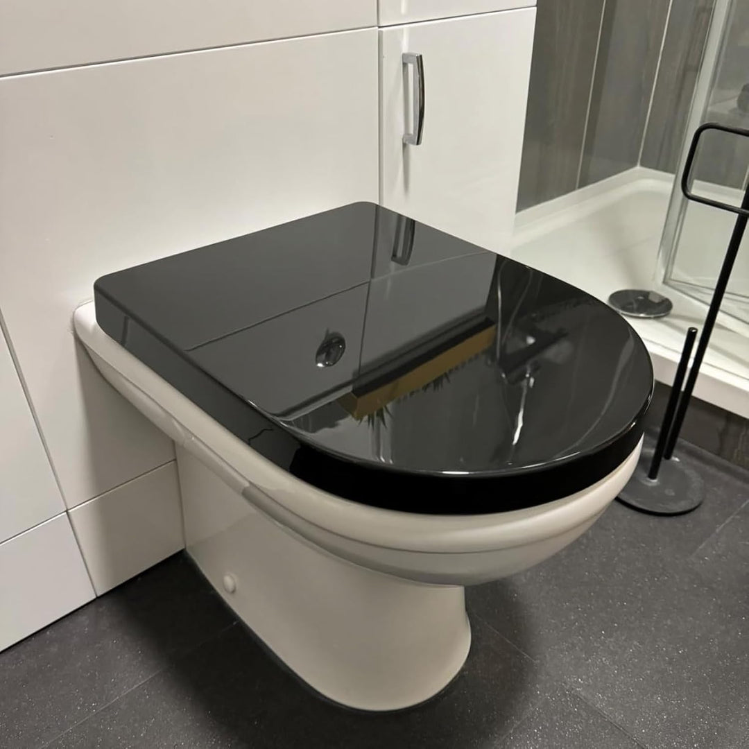 Toilettendeckel mit Absenkautomatik,wc sitz d form,Quick Release Funktion für einfache Montage & Rei