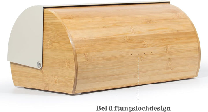 Brotkasten Metall Holz, Brotbox Schwarz, Brot Aufbewahrungsbox gross, Brotkorb mit Deckel, Bread Box