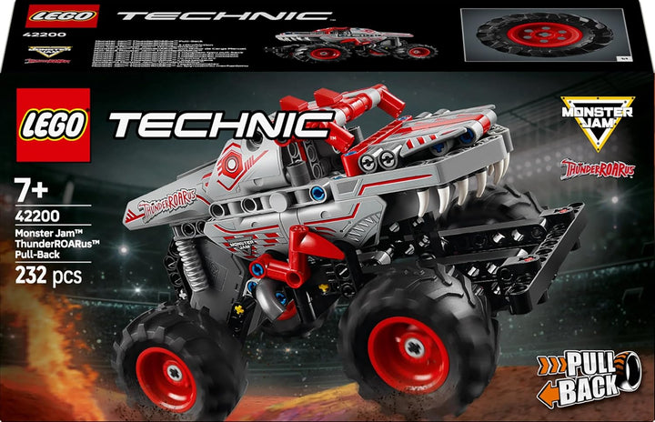 LEGO Technic Monster Jam ThunderROARus, Spielzeug-Monstertruck mit Rückziehfunktion, Bauspielzeug fü