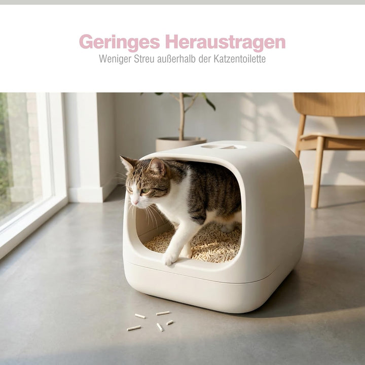 PORTENTUM Tofu Katzenstreu Klumpstreu 24 L staubfrei – cat Litter mit Geruchskontrolle und einfacher