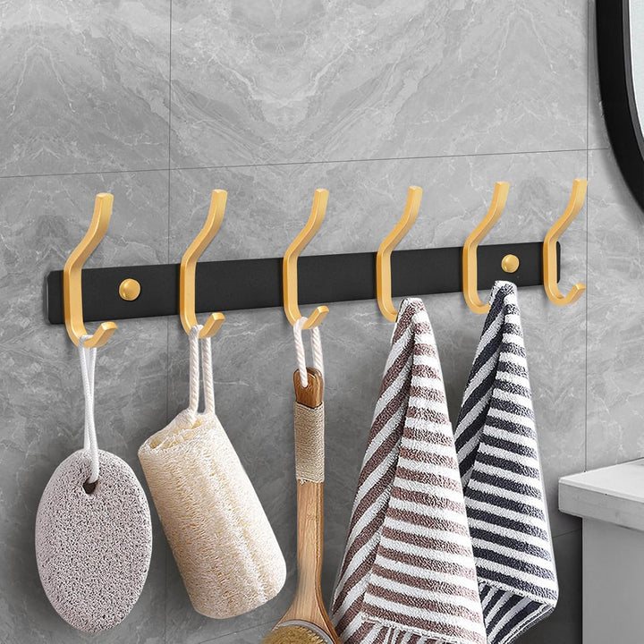 Garderobenhaken Edelstahl, Hakenleiste Kleiderhaken Wand mit 8 Haken, Garderobe Garderobenleiste Wan