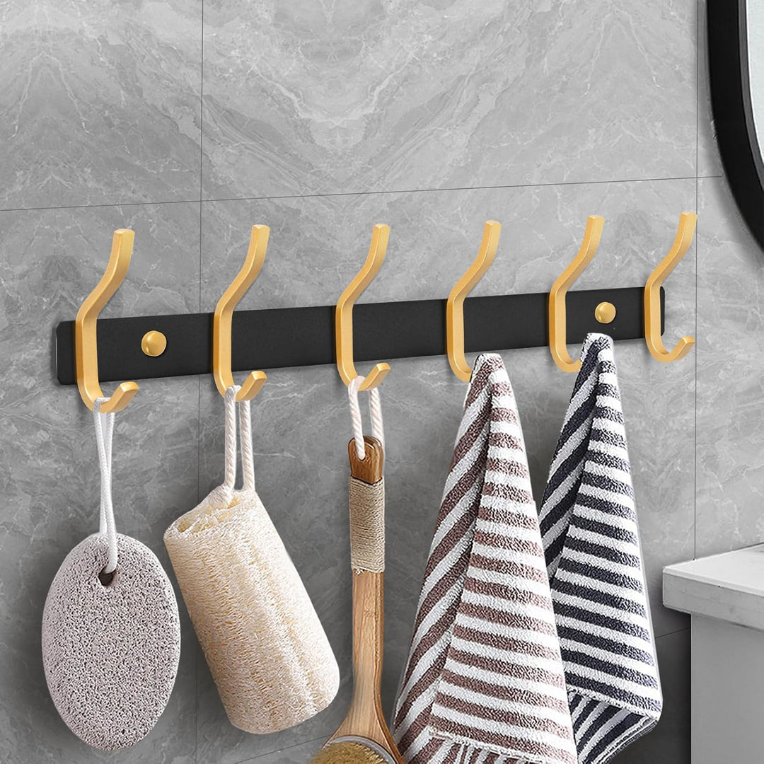Garderobenhaken Edelstahl, Hakenleiste Kleiderhaken Wand mit 8 Haken, Garderobe Garderobenleiste Wan