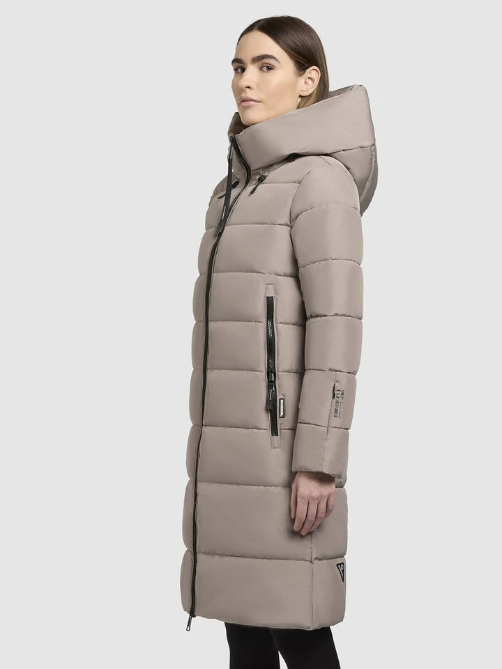 khujo - Damen - Wintermantel - Jilias 5 Steppmantel Winterjacke, XS Greige
