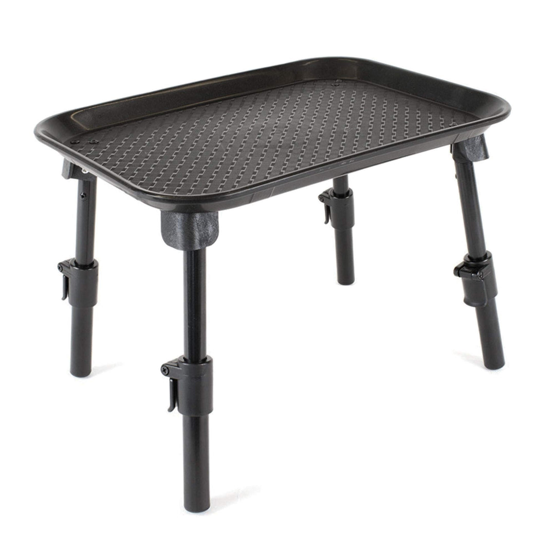 Bivvy Table 35x25cm – Verstellbarer Beistelltisch für Angelzelt & Camping – Teleskopbeine höhenverst
