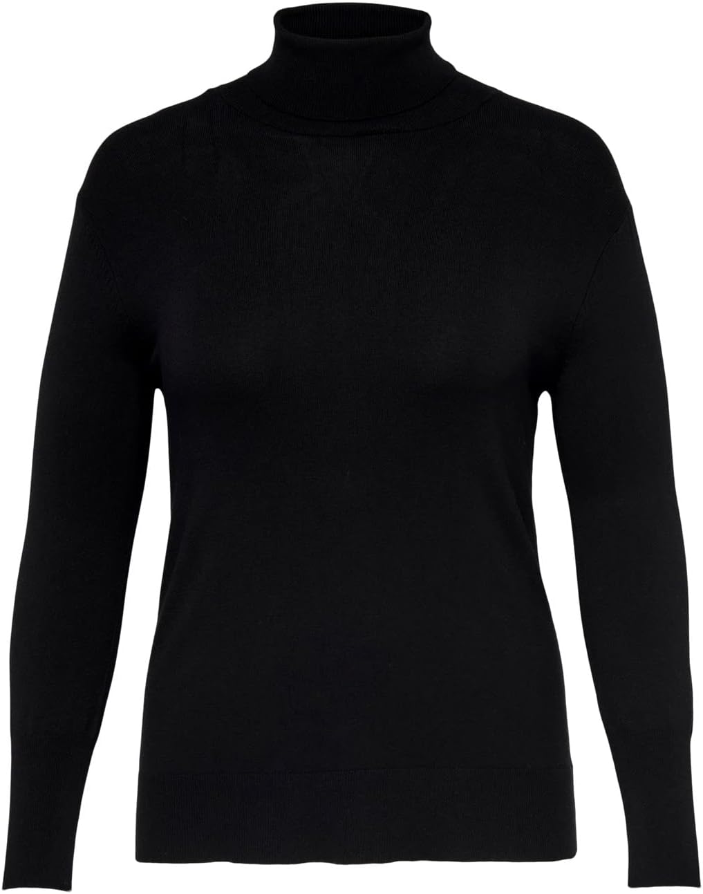 ONLY Damen Carvenice Life Ls Roll Pullover Noos Strickpullover XL Schwarz, XL Schwarz