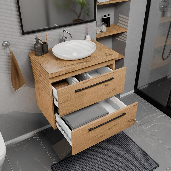 paplinskimoebel - Waschbeckenunterschrank Girona Top 80 cm, Unterschrank mit Arbeitsplatte, Badschra