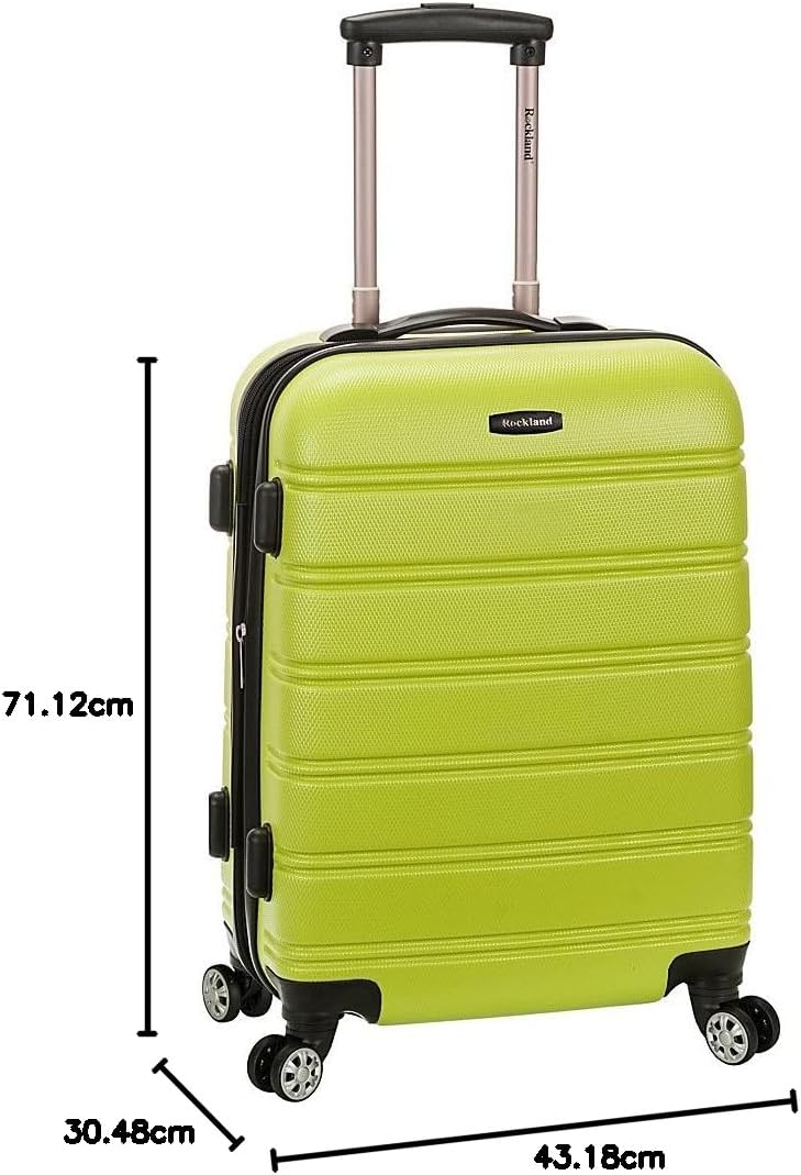 Rockland Melbourne Hartschalen-Koffer, erweiterbar, Lime (Grün) - F225-LIME, Einheitsgr&#xF6;&#xDF;e