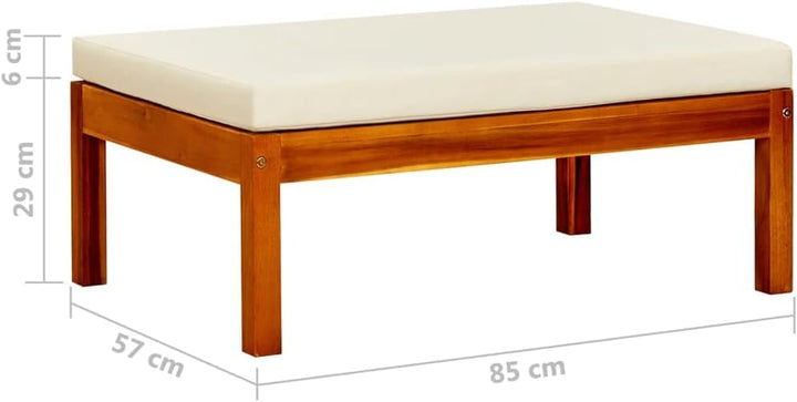 vidaXL 2X Akazienholz Massiv Gartenhocker Modular Fusshocker Fussbank Sitzhocker Hocker Holzhocker F