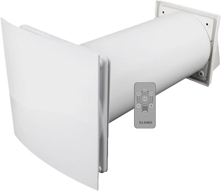 Vlano Dezentrale Wohnraumlüftung mit Wärmerückgewinnung, 125 mm, mit Fernbedienung, Temperatursensor