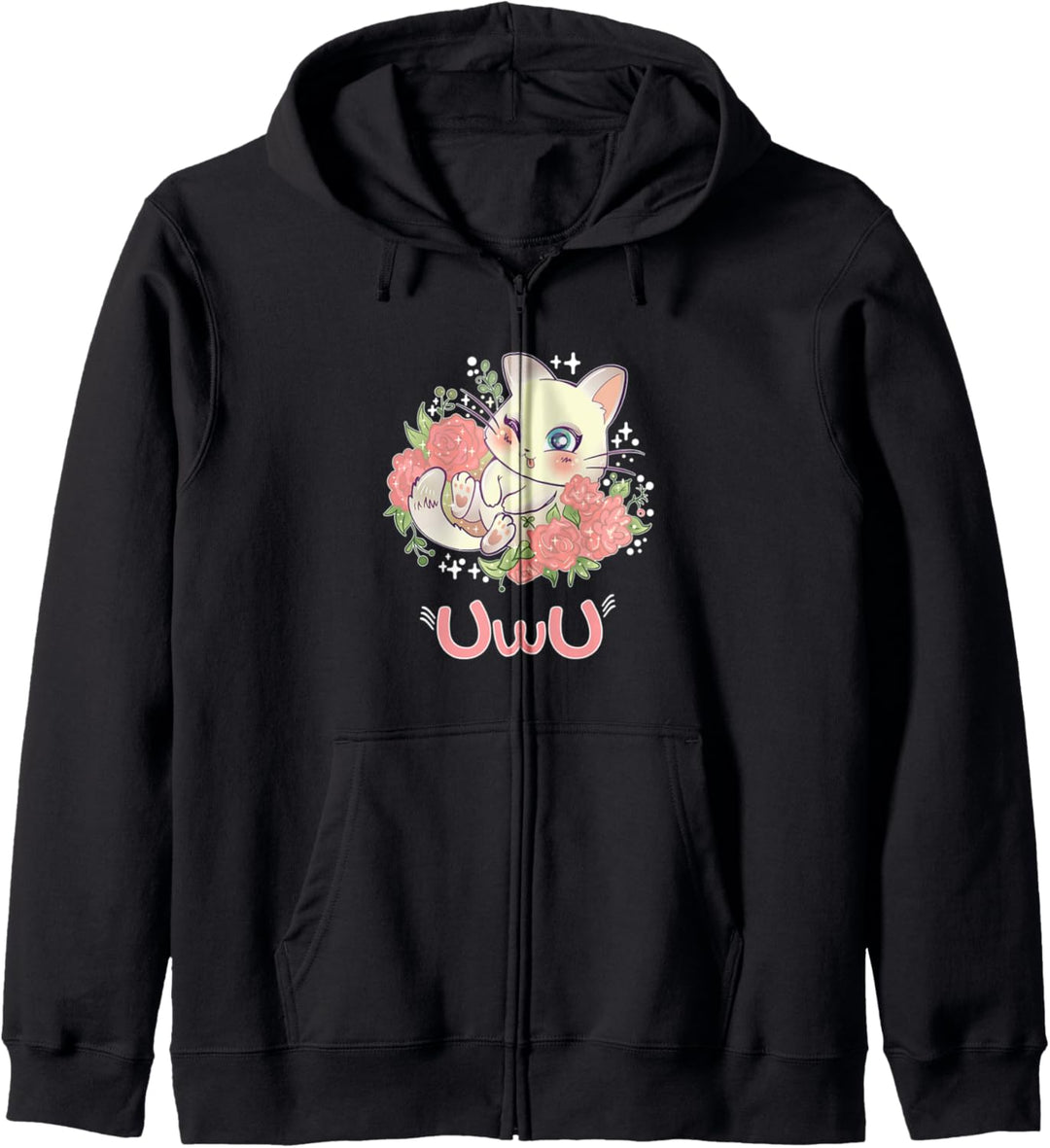 Kawaii I UwU Katze I Kawaii Meme Süss Japan Anime Kätzchen Kapuzenjacke