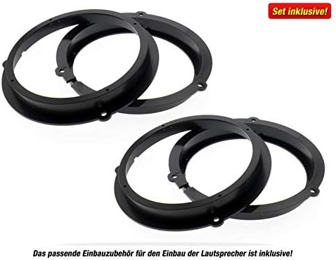 Mediadox Front/Heck 16,5cm/165mm Auto Lautsprecher/Boxen/Speaker Komplett-Set von Alpine kompatibel