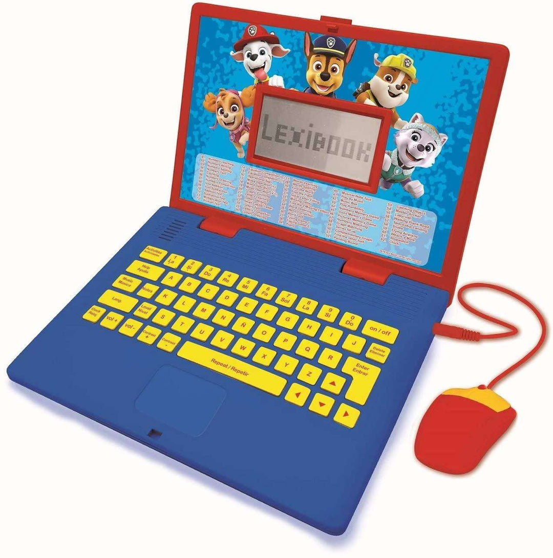 LEXIBOOK Paw Patrol-Pädagogisches und zweisprachiges Notebook Spanisch/Englisch-Spielzeug für Kinder