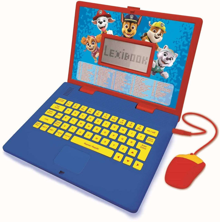 LEXIBOOK Paw Patrol-Pädagogisches und zweisprachiges Notebook Spanisch/Englisch-Spielzeug für Kinder