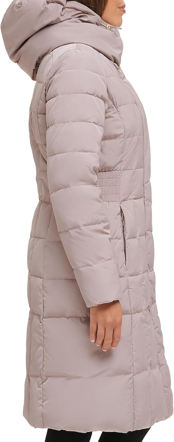 Cole Haan Damen TAFT Daunenmantel mit Latz Daunenalternative Oberbekleidung XS Deep Cashew, XS Deep