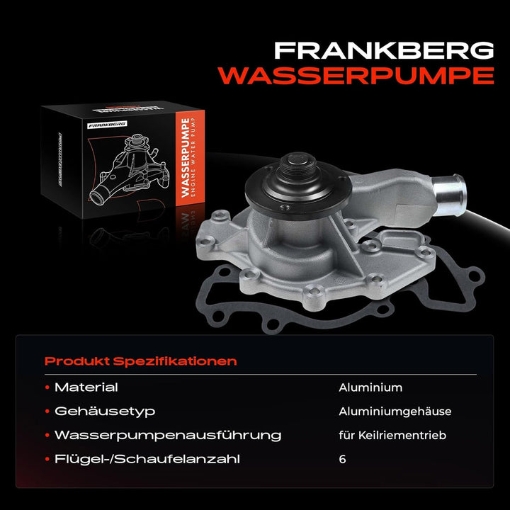 Frankberg Wasserpumpe Wasserumwälzpumpe Kompatibel mit Discovery I LJ 3.5L 4.0L 1989-1998 R.a.n.g.e