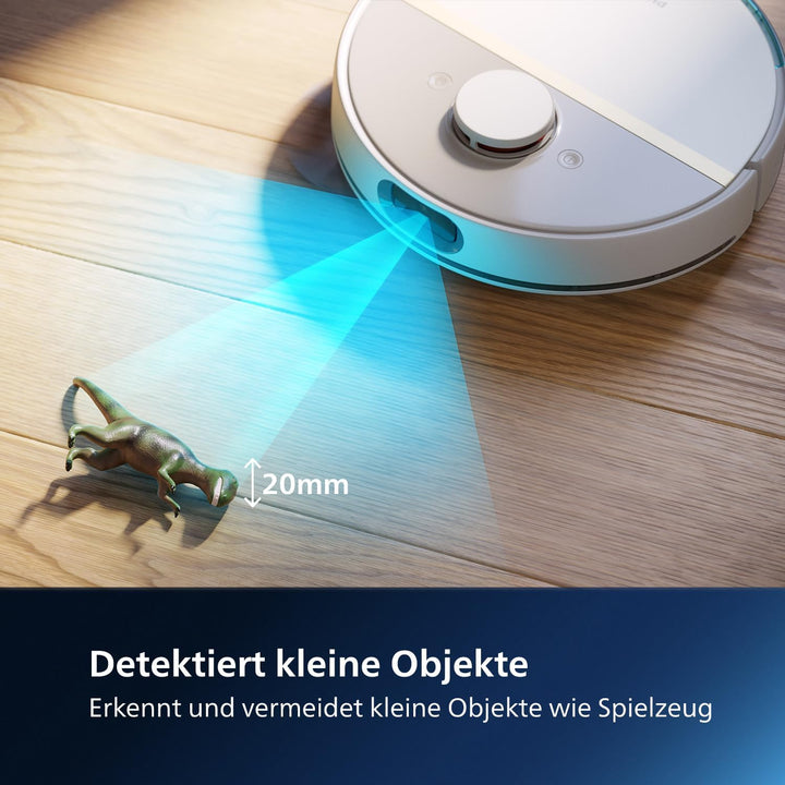 Philips Homerun Serie 7000 Saug-Wischroboter mit Saugstation, 5000 Pa, 360° LiDAR-Navigation, Erkenn