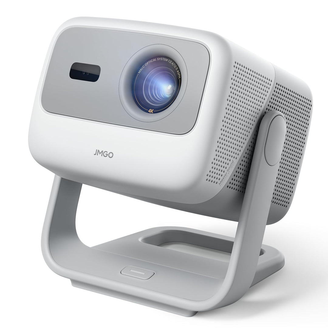 JMGO N1S 4K UHD Mini Beamer, Triple Laser Projektor, 1100 ISO Lumen, Gimbal Echtzeit Autofokus, Goog