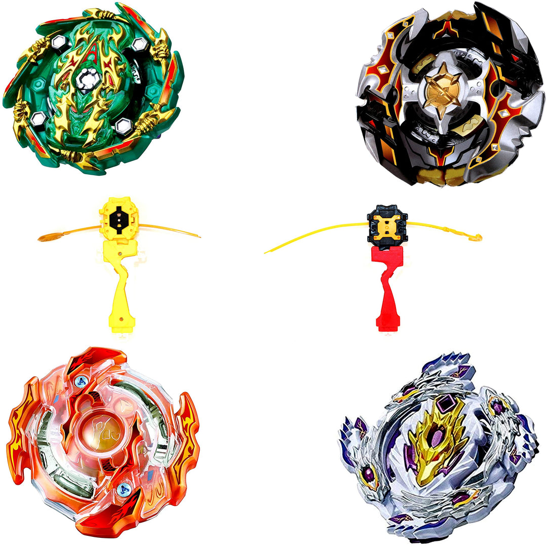 4er Set B-36 B-110 B-00-128 B-135 + 2X Launcher + 2X Grip Kreisel für Burst Evolution Rise Surge GT