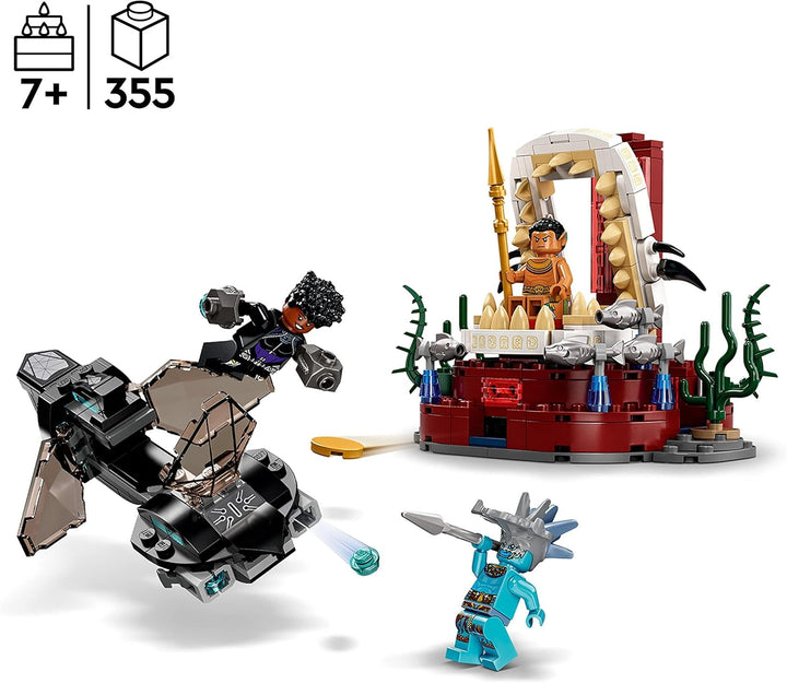 LEGO 76213 Marvel König Namors Thronsaal, Black Panther Wakanda-Spielzeug Zum Bauen, Set Mit U-Boot