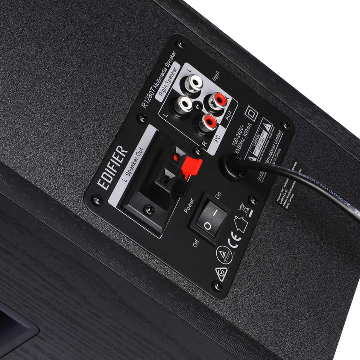 Aktivboxen Edifier Studio R1280T 2.0 schwarz Ohne Bluetooth und Digitaleingänge Schwarz, Ohne Blueto