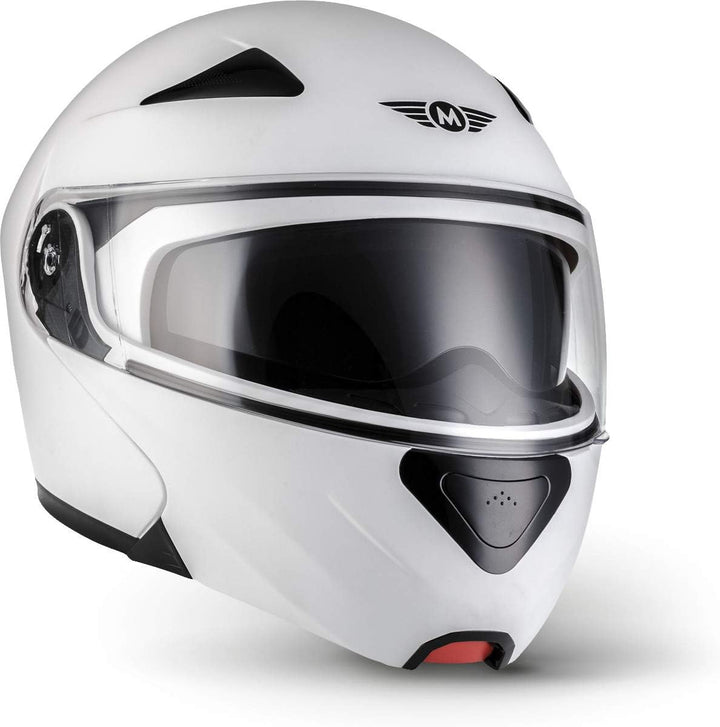 Moto Helmets® F19 „Matt White“ · Motorrad-Helm · Klapp-Helm Modular-Helm Flip-up Integral-Helm Motor