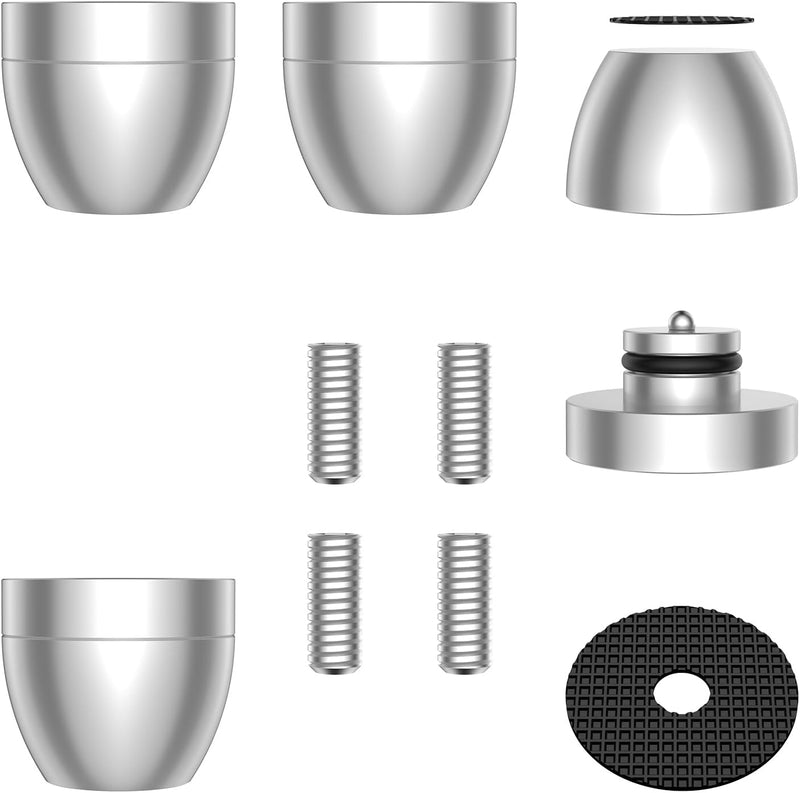 Tertullus 4 Stück Lautsprecher Füsse Schwarz Dämpfer Aluminium Lautsprecher Absorber Füsse Mit Stoss