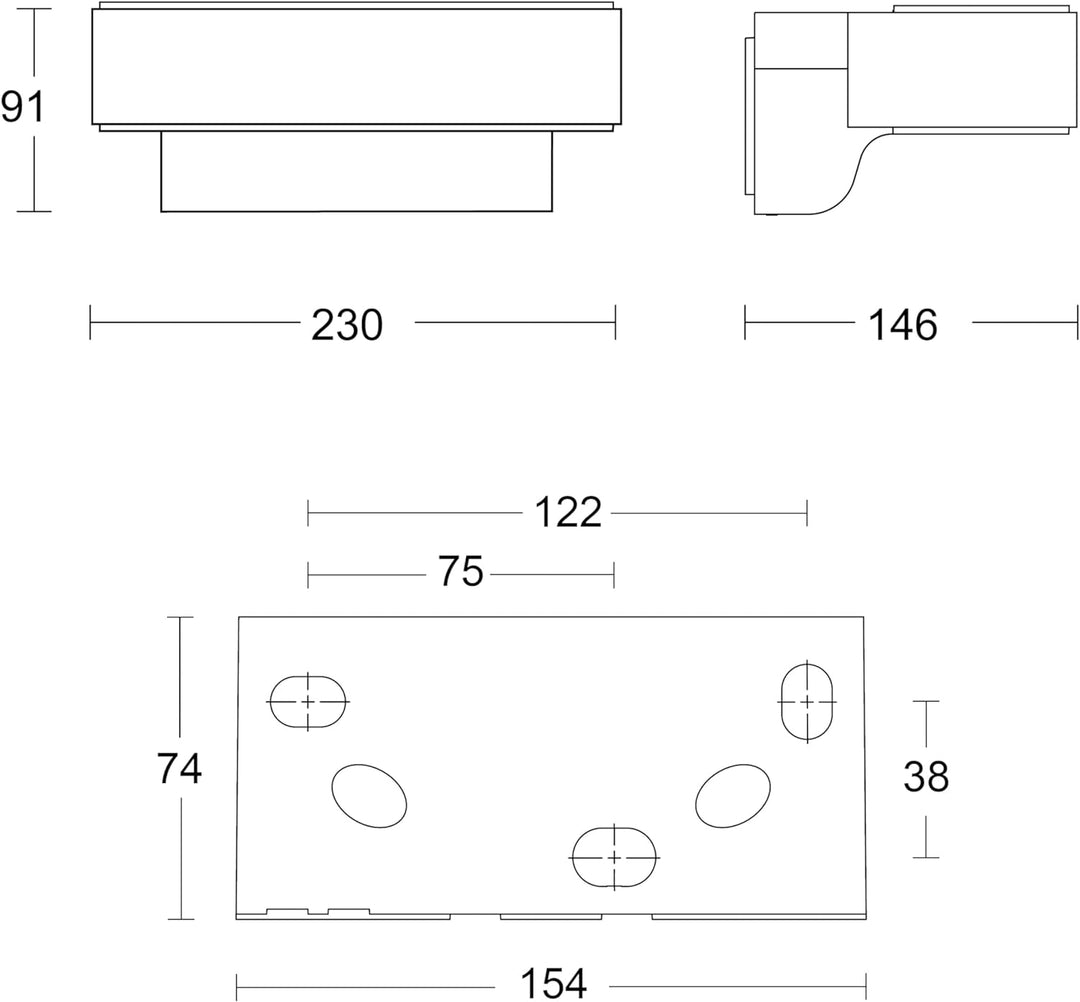Steinel Aussenleuchte L 810 SC anthrazit, 9,8 W, LED Wandleuchte Connect, 160° iHF-Bewegungsmelder,