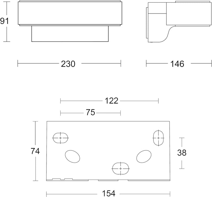 Steinel Aussenleuchte L 810 SC anthrazit, 9,8 W, LED Wandleuchte Connect, 160° iHF-Bewegungsmelder,