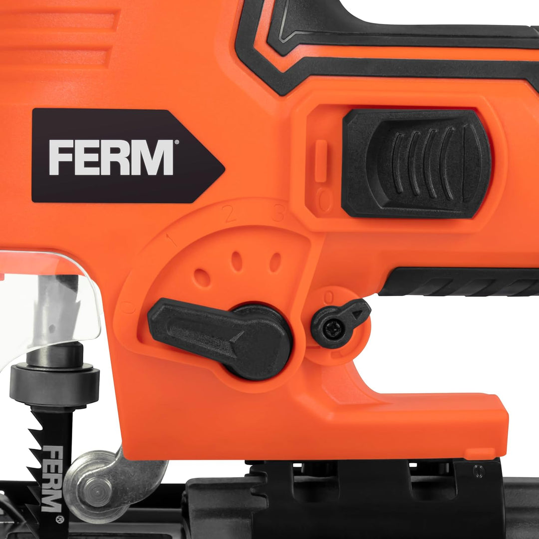 FERM JSM1040 Akku-Stichsäge 20V – Kabellose Pendelhub-Stichsäge mit 4 Stufen, variabler Hubzahl, Sta