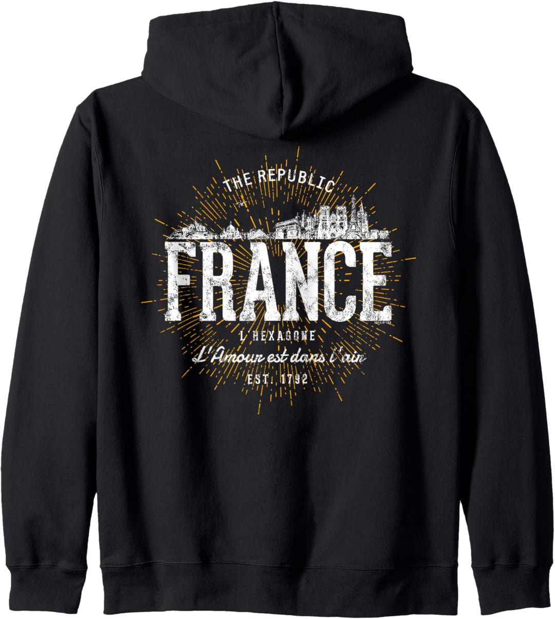 Vintage Stil Retro Frankreich Kapuzenjacke