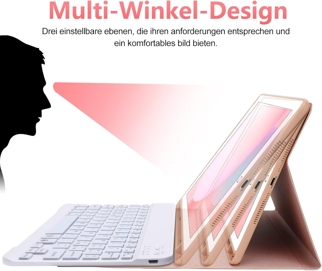 IVEOPPE iPad 6.Generation Hülle mit Tastatur, iPad Hülle mit Tastatur für iPad 6.Generation 2018/iPa
