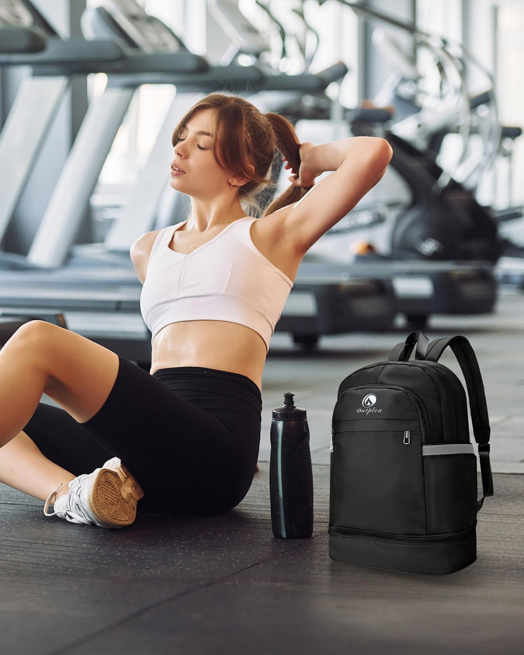 28L Reiserucksack Herren Damen, Schwimmrucksack mit Nasser Taschen, Wasserdichter Sportrucksack mit
