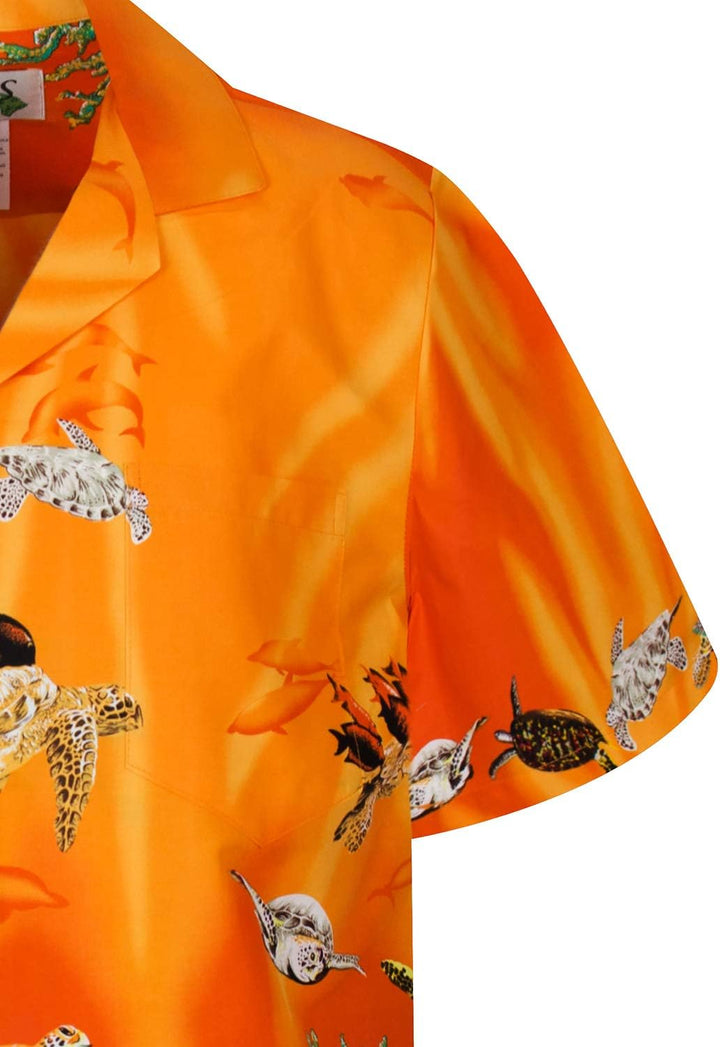 KY's Hawaiihemd Hawaiishirt original Made in Hawaii S-6XL S Orange, S Orange