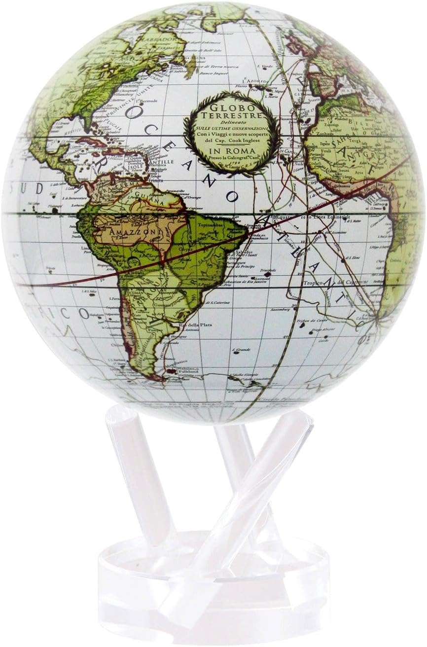 4.5 White Cassini Terrestrial MOVA Globe by Mova
