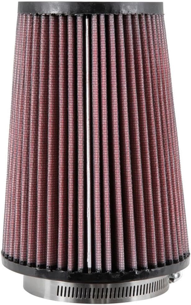 K&amp;N RU-2710 KFZ und Motorrad Gummi Universalluftfilter, Rot