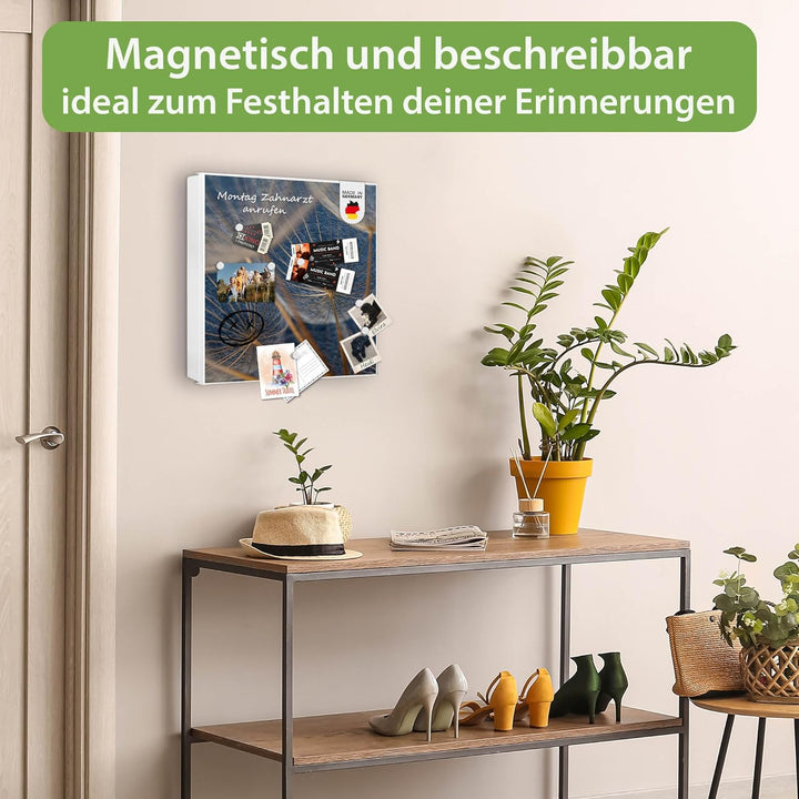 banjado Grosser Schlüsselkasten Metall - Schlüsselbox 30x30cm mit 32 Haken - Schlüsselkasten modern