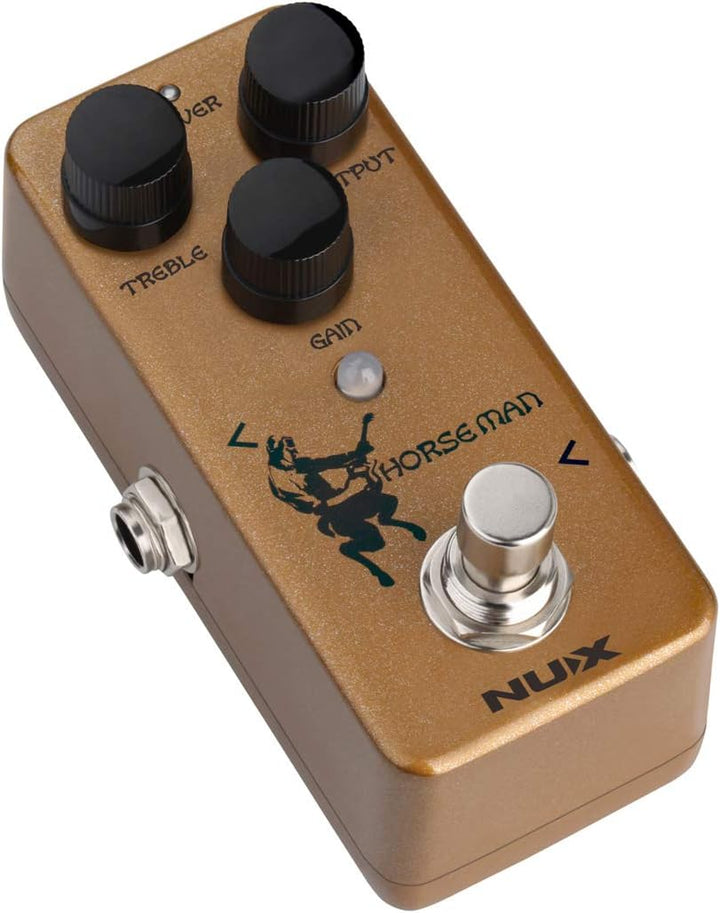 NUX Horseman Overdrive Gitarren-Effektpedal mit Gold- und Silber-Modi