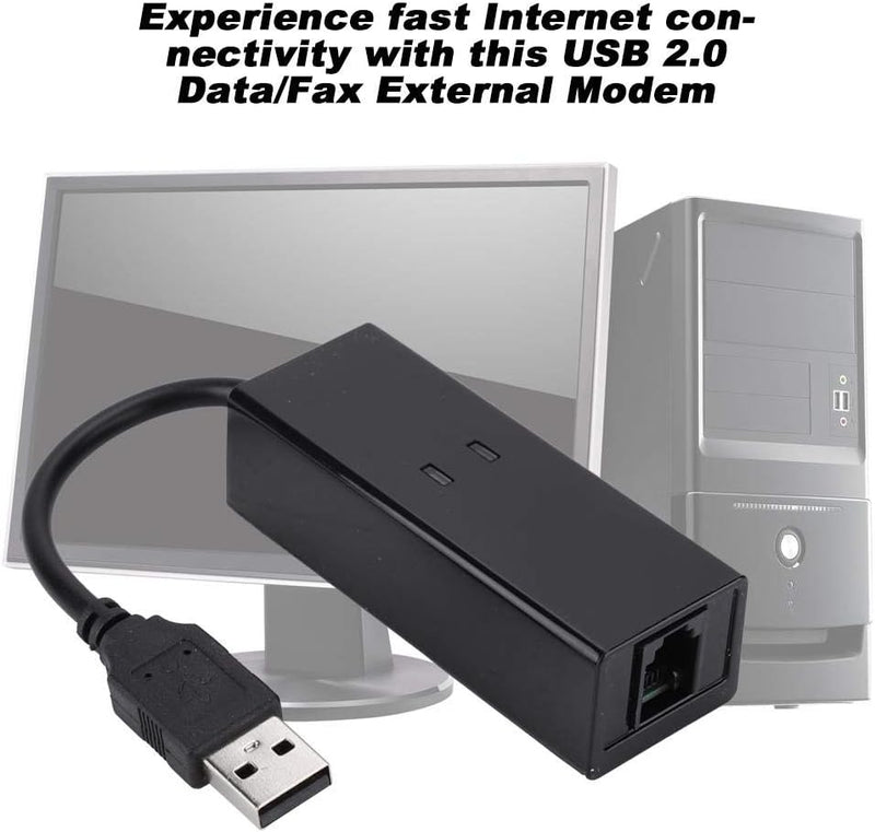 USB-Faxmodem, 1-Port USB 56K Externes DFÜ-Sprachfax-Datenmodem Geeignet für Win7 Win8 Win10 XP