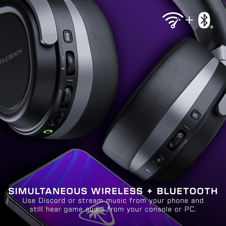 Turtle Beach Stealth 700 Kabelloses Multiplattform-Headset für PS5, PS4, PC und Mobilgeräte, Schwarz