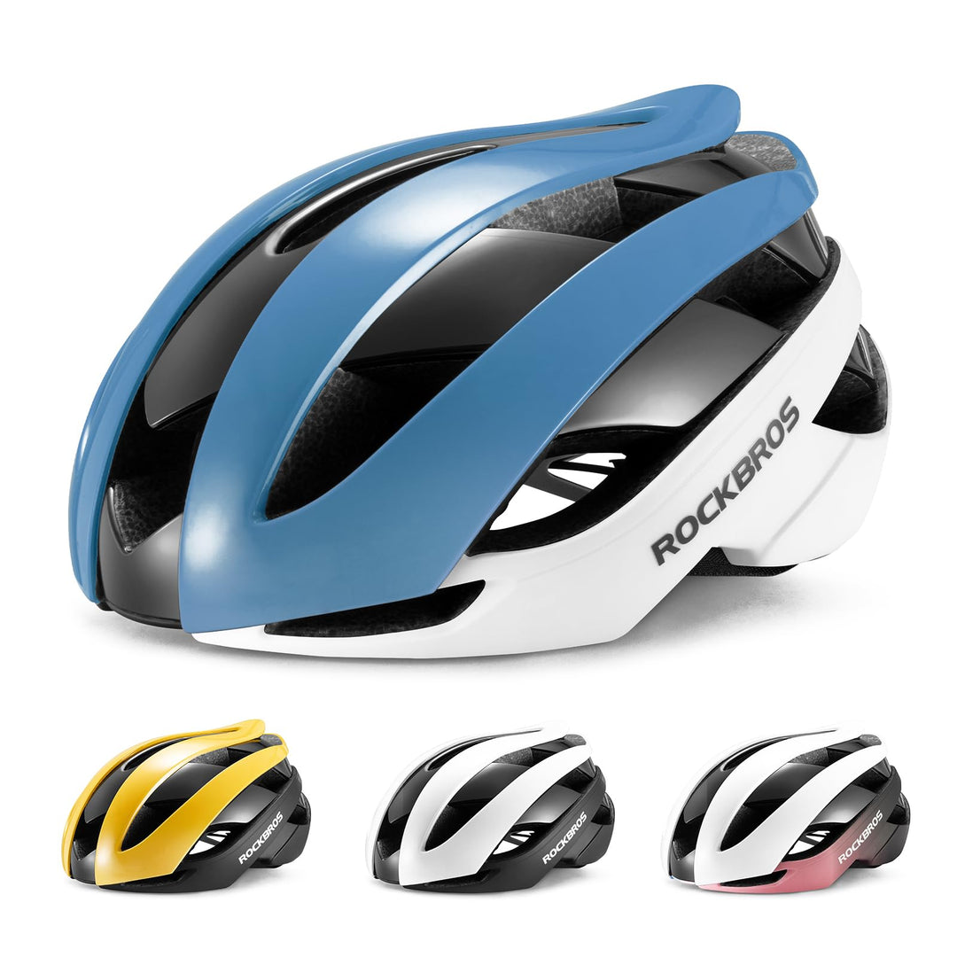 ROCKBROS Fahrradhelm Rennradhelm Leichter Radhelm M/L 55-61 cm Verstellbarer Allround-Helm Belüftung