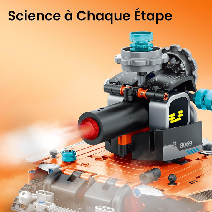 Sillbird Technik Roboter Kinder Bausatz, 5-IN-1 Technic Wall Roboter mit Licht- und Soundeffekte, Ba