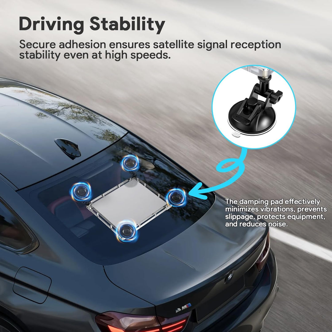 Starlink Mini Halterung, 2-in-1 Auto-Saugnapf mit Schutzhülle für Starlink Mini Dishy, Starker Halt